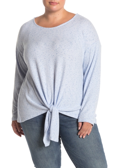 Imbracaminte femei como vintage flecked hacci knit top plus size halogen blue
