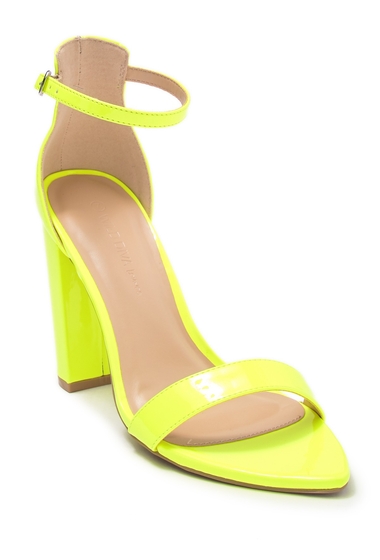 Incaltaminte femei wild diva lounge camryn pointed toe ankle strap pump neon yellow