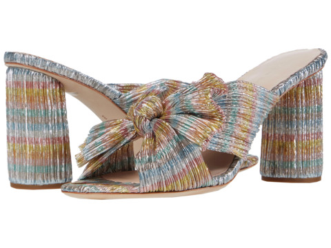 Incaltaminte femei loeffler randall penny pleated knot mule pastel candy stripe
