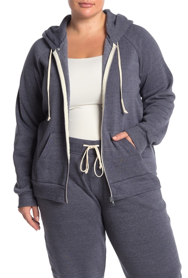Imbracaminte femei alternative apparel adrian zip front hoodie plus size eco true n
