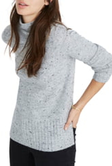 Imbracaminte femei madewell donegal inland turtleneck sweater regular plus size donegal smoke