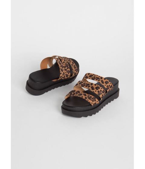 Incaltaminte femei cheapchic my favorite bands platform slide sandals leopard