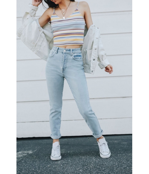 Imbracaminte femei forever21 the westwood button-fly mom jeans light denim
