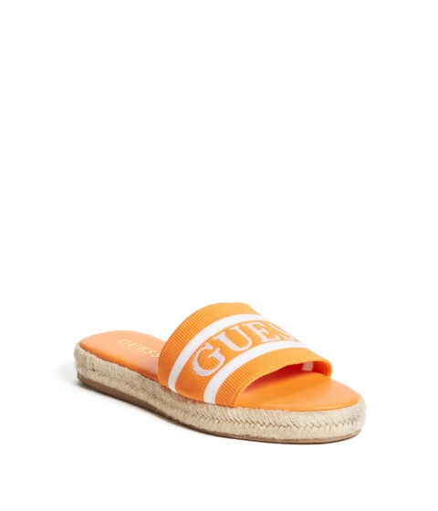 Incaltaminte femei guess carlita espadrille slide sandals orange
