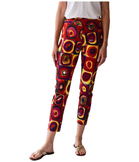 Imbracaminte femei krazy larry pull-on ankle pants multi squares
