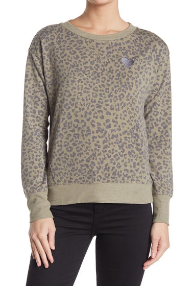 Imbracaminte femei c c california alexa pullover sweatshirt olive leopard gunm
