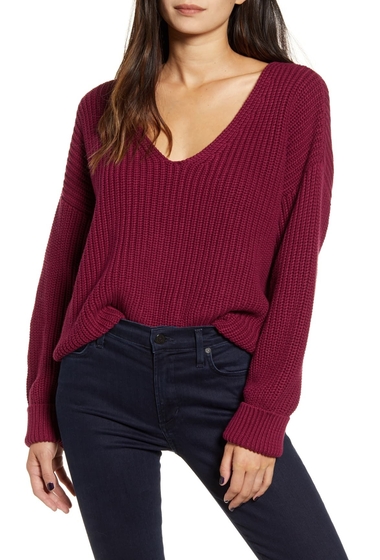 Imbracaminte femei french connection mozart boxy v-neck crop sweater holly hock