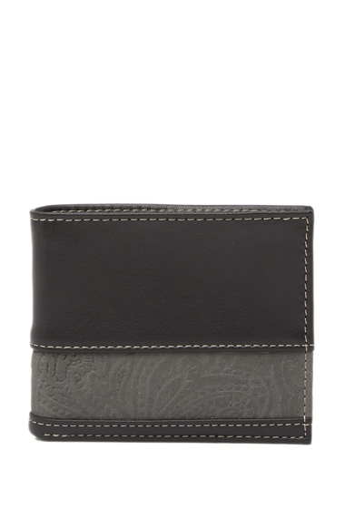 Accesorii barbati tallia bifold leather wallet with embossed insert black
