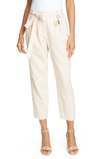 Imbracaminte femei ted baker london colour by numbers anzaa mix stripe suit trousers ivory