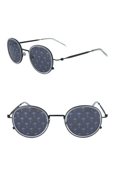 Ochelari femei tomas maier 49mm metal acetate frame round sunglasses black black silver