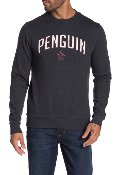 Imbracaminte barbati original penguin brand logo crew neck sweatshirt dark sapphire
