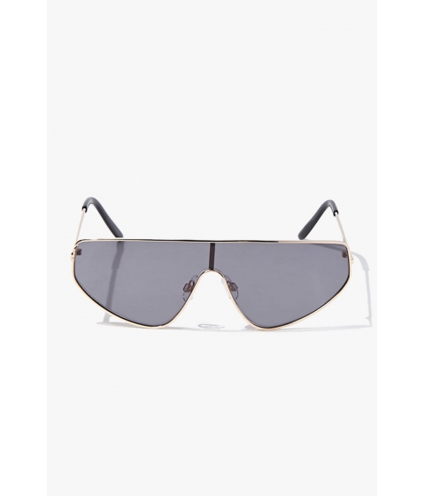 Ochelari femei forever21 premium metal shield sunglasses goldblack