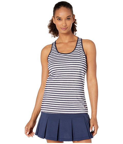 Imbracaminte femei fila heritage tennis sparkle stripe tank top navywhite