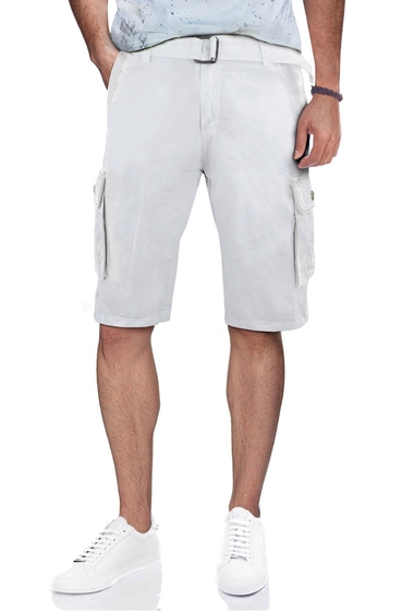 Imbracaminte barbati xray belted twill trim cargo shorts white