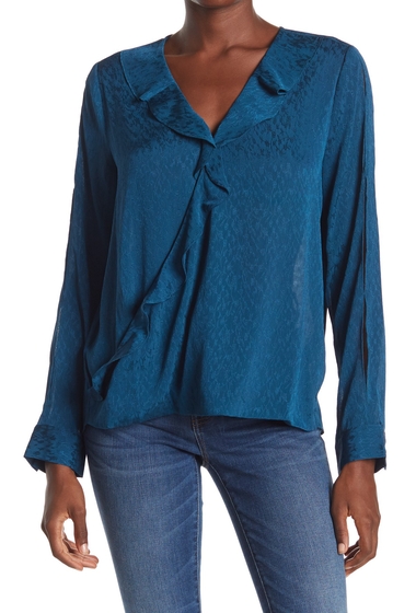 Imbracaminte femei nydj flounce crossover blouse bluebefiel