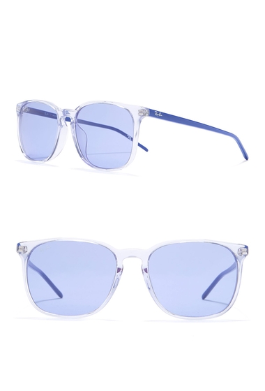 Ochelari barbati ray-ban 55mm square sunglasses light blue