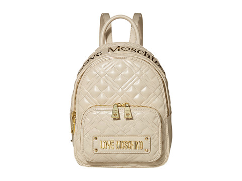 Genti femei love moschino quilted backpack ivory