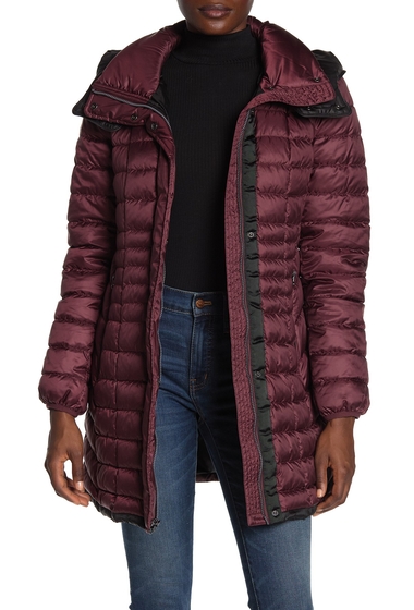 Imbracaminte femei marc new york by andrew marc quilted packable puffer coat burgundy