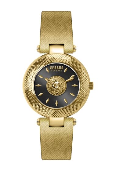 Ceasuri femei versus womens quartz 2-hand leather strap watch 40mm gold