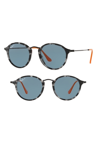 Ochelari barbati ray-ban 52mm polarized round sunglasses dark grey tort