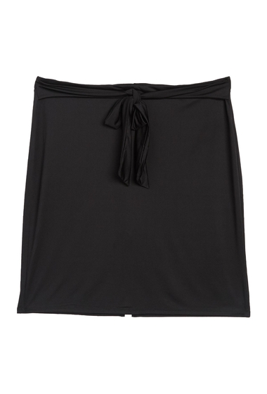 Imbracaminte femei halogen tie waist knit skirt plus size black