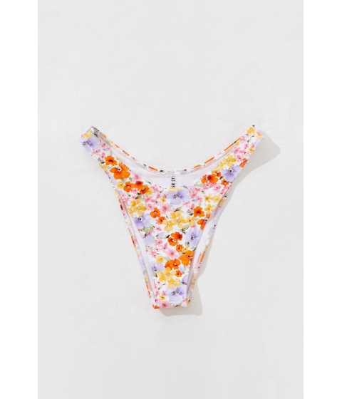 Imbracaminte femei forever21 floral cheeky-cut bikini bottoms purplered