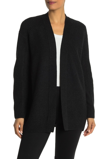 Imbracaminte femei vince ribbed open front wool blend cardigan h black