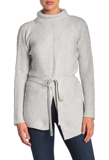 Imbracaminte femei vince asymmetrical tie front knit sweater h platinum