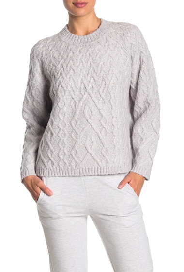 Imbracaminte femei vince cable knit wool blend sweater h sterling