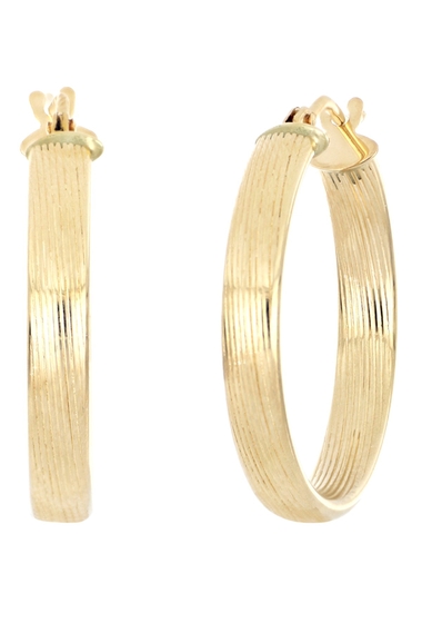 Bijuterii femei bony levy 14k yellow gold textured hoop earrings 14ky