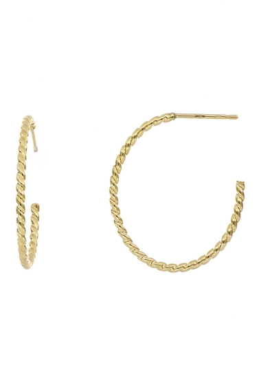 Bijuterii femei bony levy 14k yellow gold twisted 29mm hoop earrings 14ky