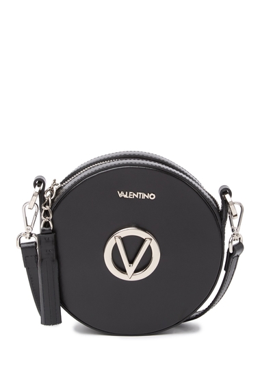 Genti femei valentino by mario valentino yuki sauve round leather crossbody bag black