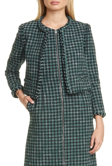 Imbracaminte femei boss johella modern tweed cotton blend jacket open misc