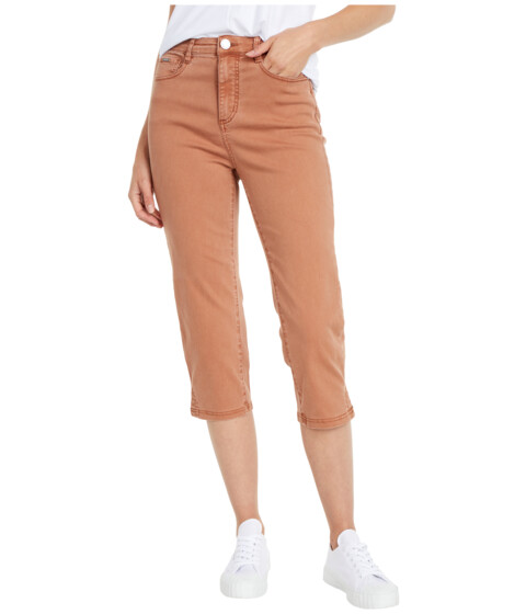 Imbracaminte femei fdj french dressing jeans solid cool twill suzanne capris in cognac cognac