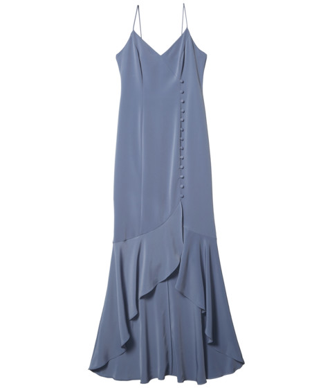Imbracaminte femei adrianna papell crepe wrap dress w button detail dusty blue
