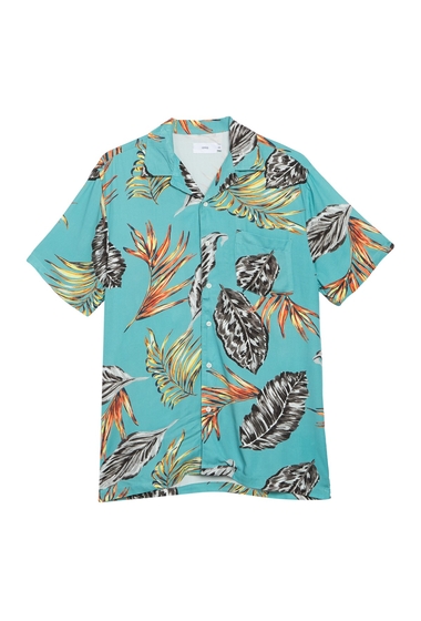 Imbracaminte barbati onia vacation short sleeve hawaiian shirt stone green