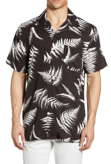 Imbracaminte barbati onia vacation fern print short sleeve shirt black