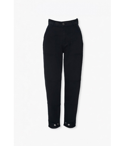 Imbracaminte femei forever21 tab-cuffed ankle pants black