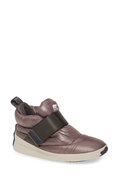 Incaltaminte femei sorel out n about puffy insulated waterproof sneaker boot purple sage