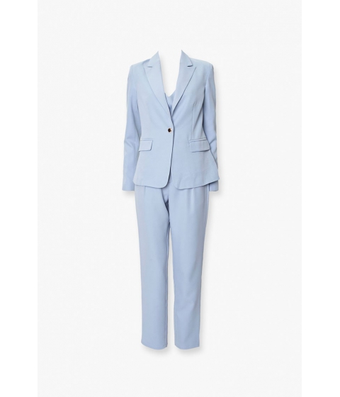 Imbracaminte femei forever21 blazer pants three-piece set dusty blue