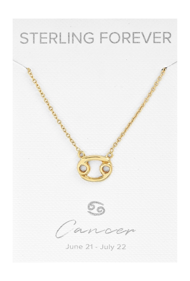 Bijuterii femei sterling forever 14k yellow gold plated zodiac pendant necklace - cancer gold