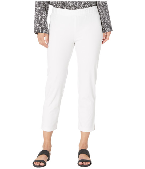 Imbracaminte femei eileen fisher petite mid-rise ankle pants with slits white