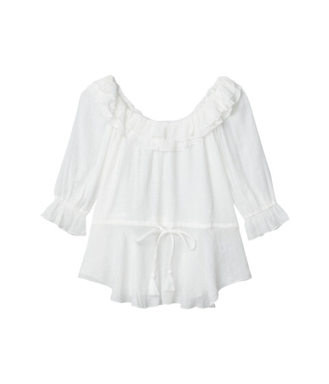 Imbracaminte femei american rose paola off-the-shoulder top with ruffles white