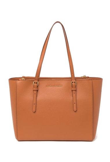 Genti femei marc jacobs commuter leather tote bag smoked almond