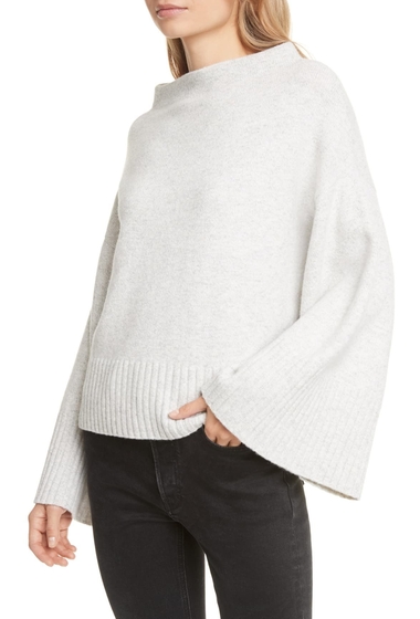 Imbracaminte femei club monaco bell sleeve wool blend sweater grey