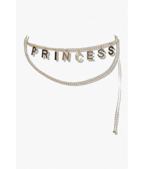 Accesorii femei forever21 layered princess belly chain gold