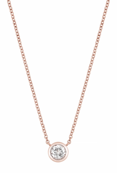 Bijuterii femei bony levy 14k gold round-cut diamond pendant necklace - 016 ctw 14k rose gold