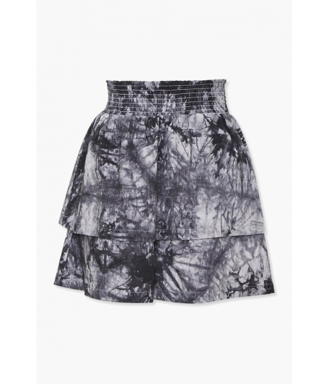 Imbracaminte femei forever21 tiered mineral wash mini skirt blackcream
