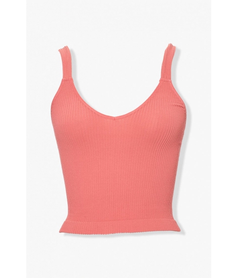 Imbracaminte femei forever21 ribbed knit cropped cami rose