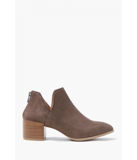 Incaltaminte femei forever21 faux suede ankle booties taupe